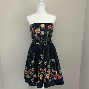 Betsey Johnson Black Floral Dress